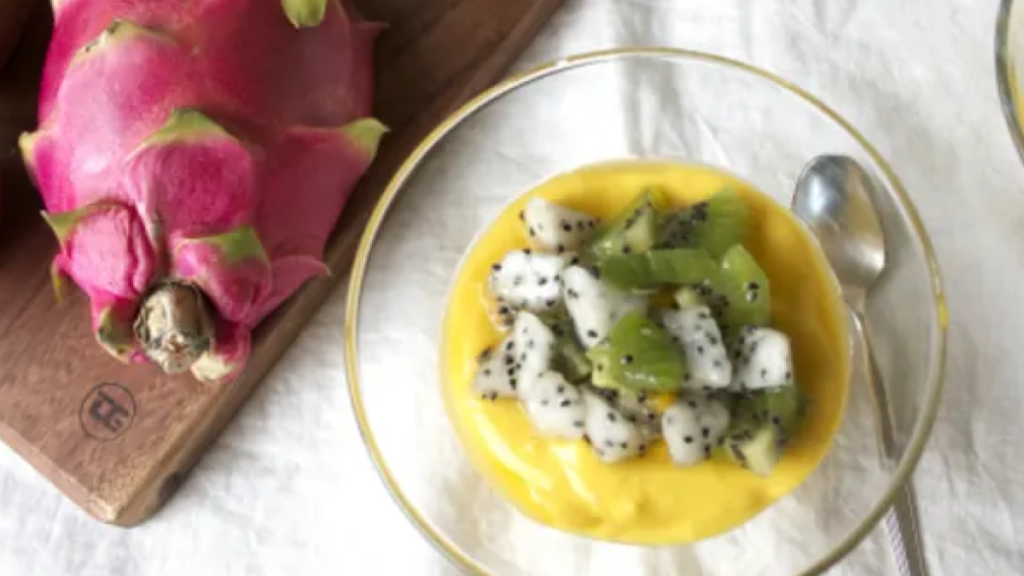 Crème de mangue et Salade de Pitaya recette créole 